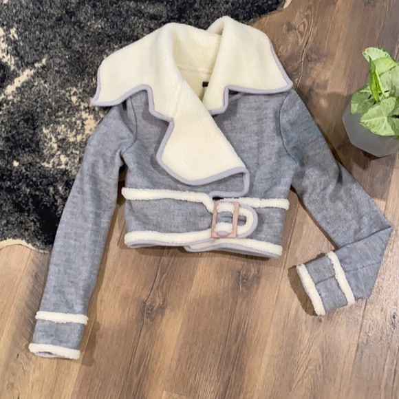 {Alexander McQueen} Cashmere Wool Fleece Moto Jacket - Picture 1 of 11